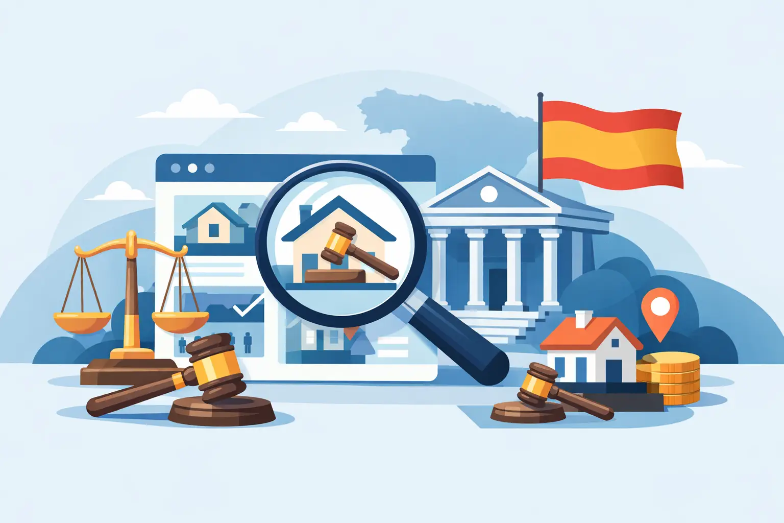 Cómo encontrar judicial auctions en España
